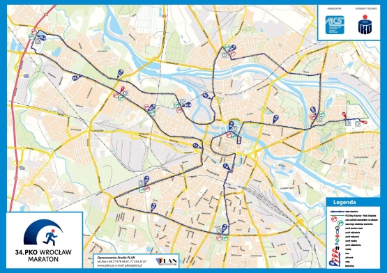 34 PKO Wrocław Maraton mapa trasy