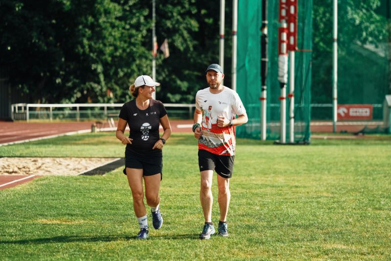 Agnieszka Dąbrowska i Krzysztof Kiełczewski podczas wspólnego treningu (1)g