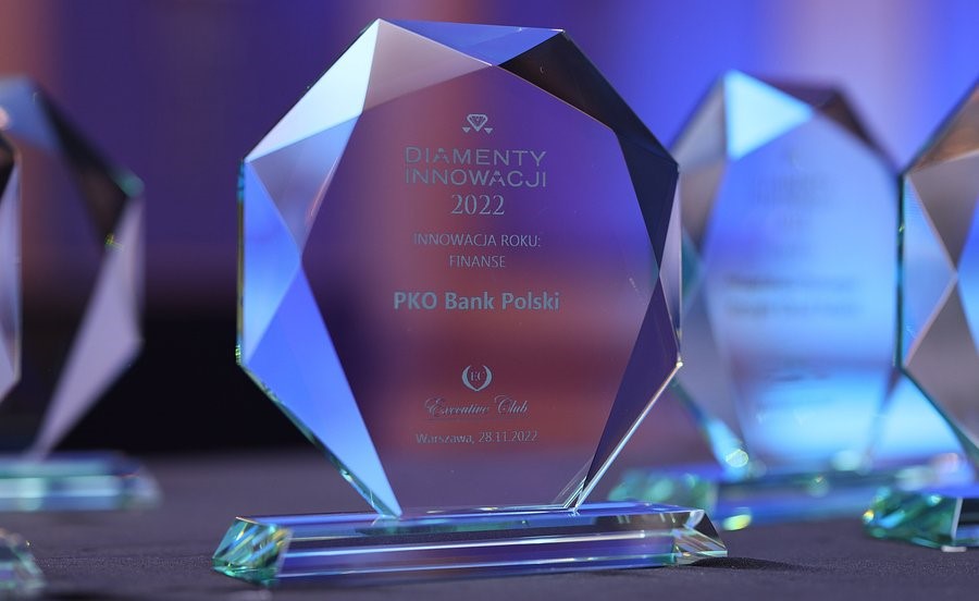 PKO Bank Polski zwycięzca konkursu Diament Innowacji 2022