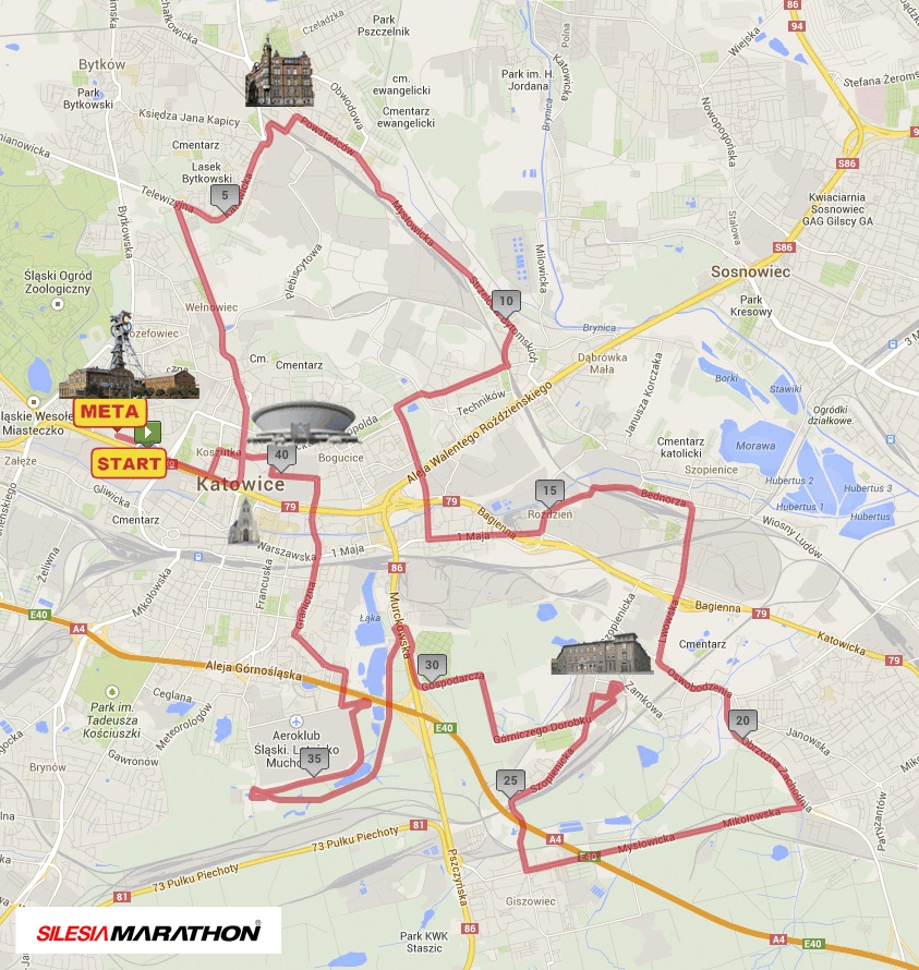 Trasa Silesia Marathonu 2015