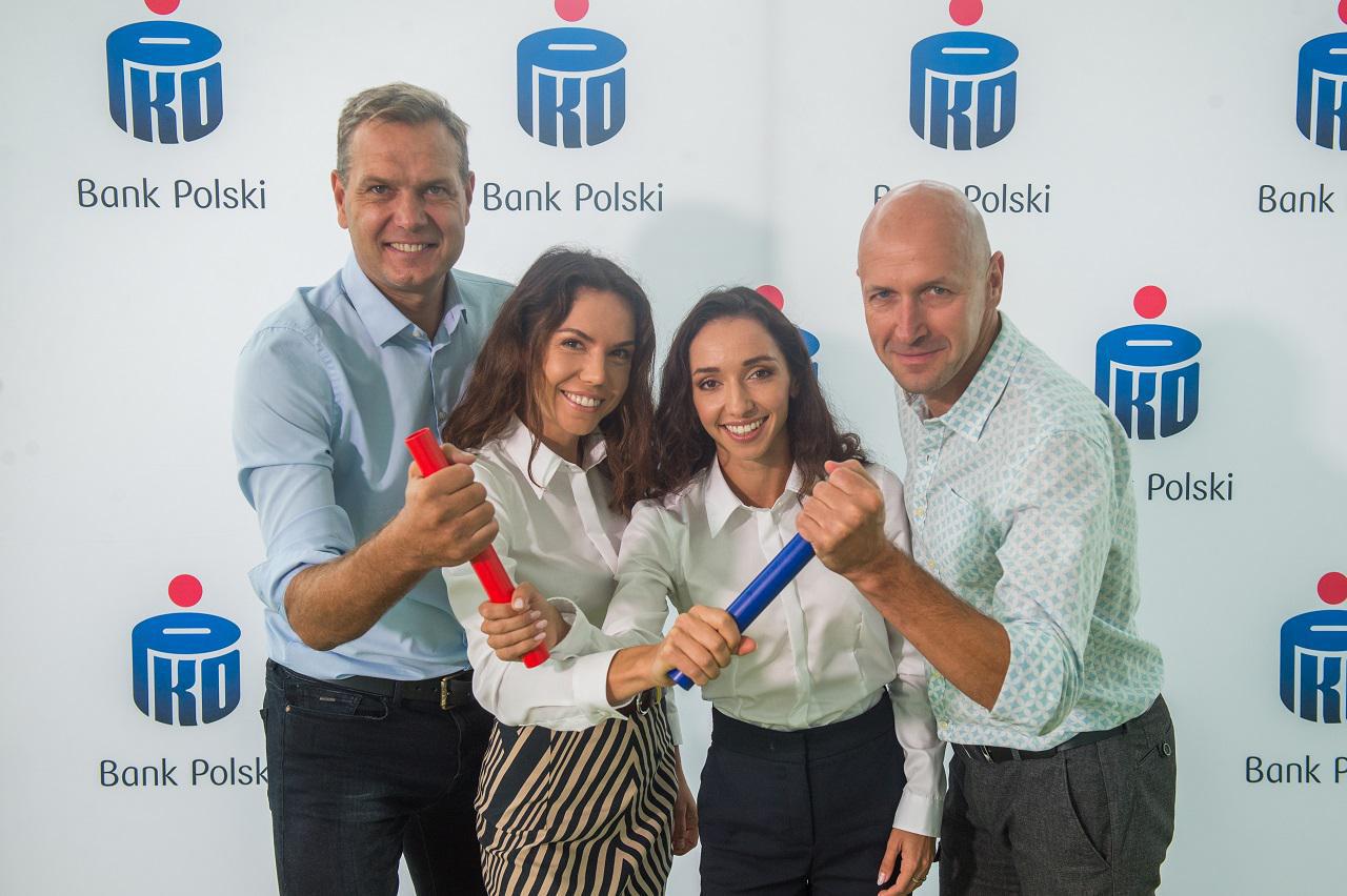 Od lewej - Sebastian Chmara, Joanna Jóźwik, Sofia Ennaoui, Paweł Januszewski - Ambasadorzy 6. PKO Biegu Charytatywnego