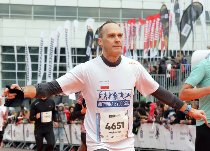 Za swój ulubiony dystans Waldemar Rak uznaje półmaraton (tu podczas 12. PKO Poznań Półmaratonu).