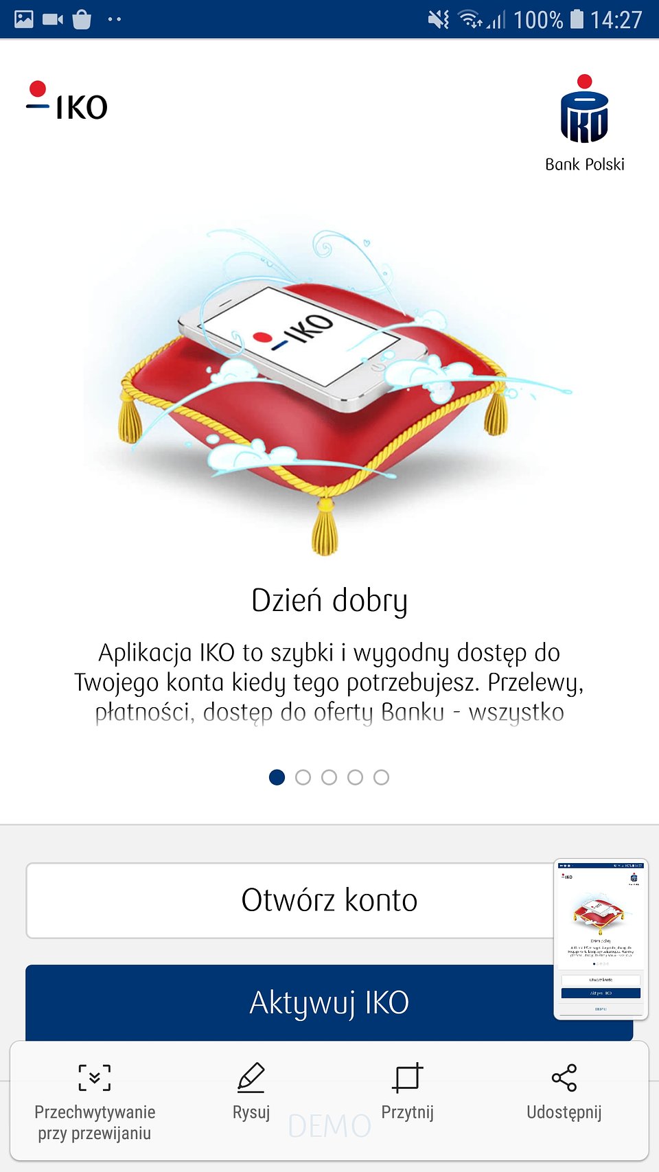 Konto na selfie w PKO Banku Polskim 1